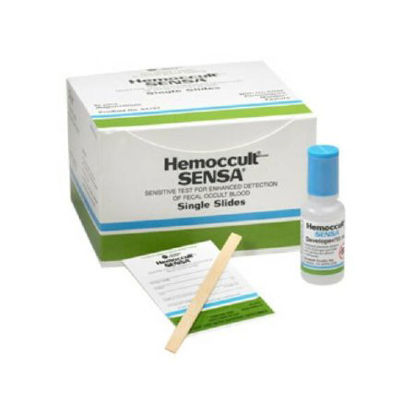 Picture of Rapid Test Kit Hemoccult® Sensa® Colorectal Cancer Screening Fecal Occult Blood Test (FOBT) Stool Sample 100 TestsA96636A