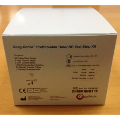 Picture of Test Kit Coag-Sense® Blood Coagulation Test Prothrombin Time Test (PT/INR) Whole Blood Sample 50 Tests03P56-50DS