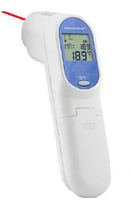Picture of Infrared Thermometer Traceable® Fahrenheit / Celsius -76° to +932°F (-60° to +500°C) Infrared Sensor Handheld Battery Operated98767-45