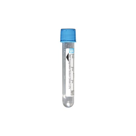 Picture of VACUETTE® Venous Blood Collection Tube Coagulation Tube Sodium Citrate Additive 13 X 75 mm 3 mL Light Blue / Black Ring Pull Cap Polyethylene Terephthalate (PET) Tube454351