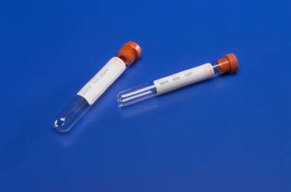 Picture of Monoject™ Venous Blood Collection Tube Round Bottom Plain 13 X 75 mm 5 mL Red Conventional Closure Glass Tube8881301413-