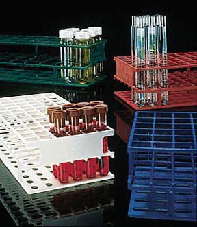 Picture of Test Tube Rack Nalgene™ Unwire™ 72 Place 16 mm Tube Size Blue 2-3/5 X 5 X 9-1/5 Inch14809135