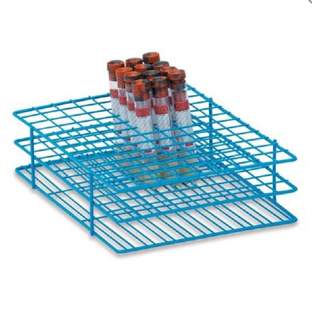 Picture of Test Tube Rack 108 Place 10 mL Tube Size Blue 2-1/2 X 7-1/4 X 9-1/2 Inch1086