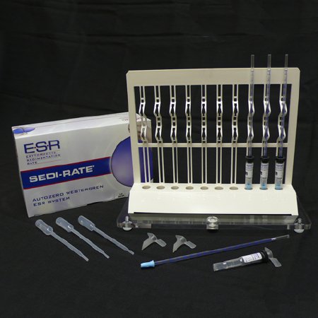 Picture of Test Starter Kit Sedi-Rate™ Autozero Westergren Erythrocyte Sedimentation Rate (ESR) Whole Blood Sample 100 Tests3467