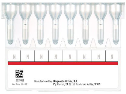 Picture of Column Card DGgel® 8 Neutral Blood Grouping Test Reverse ABO Group Determination For Reagent Red Blood Cells 0.8%, Antisera for DG Gel Cards, and DG Gel Instruments 50 Tests210393