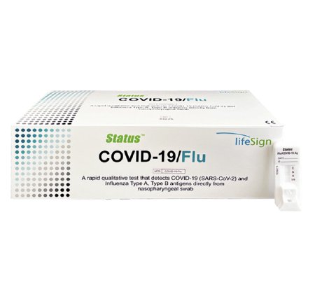 Picture of Rapid Test Kit Status™ Antigen Test COVID-19 / Flu A and B Nasopharyngeal Swab Sample 25 Tests33225