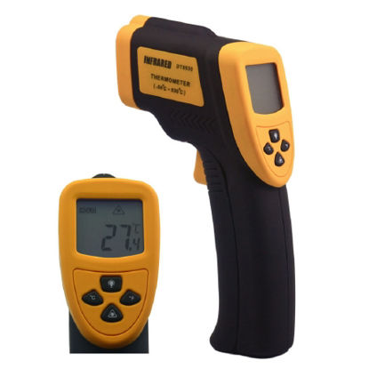 Picture of Laboratory Thermometer Fahrenheit / Celsius -58° to +986°F (-50° to +530°C) Infrared Sensor Belt Loop Case Battery OperatedTCT8530