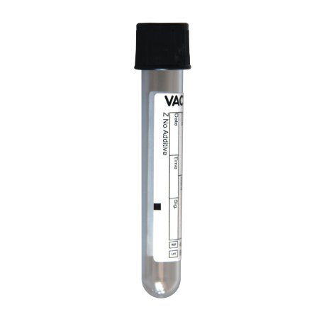 Picture of VACUETTE® Z No Additive Venous Blood Collection Tube Plain 13 X 75 mm 2 mL Black Pull Cap Polyethylene Terephthalate (PET) Tube454318
