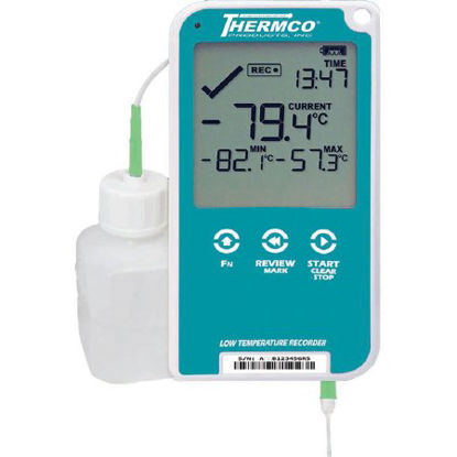 Picture of Ultra Low Temperature Vaccine Data Logger with Alarm Thermco® Fahrenheit / Celsius -130° to +104°F (-90° to +40°C) External Probe Wall Mount AC Adaptor / USB / Battery BackupLTUTREL3016