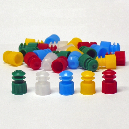 Picture of Globe® Scientific Tube Closure Polyethylene Flanged Plug Cap Green 12 mm For 12 mm Tubes NonSterile118127G