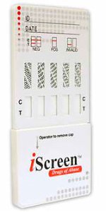Picture of Drugs of Abuse Test iScreen® 6-Drug Panel AMP, BZO, COC, mAMP/MET, OPI, THC Urine Sample 25 TestsIS6B