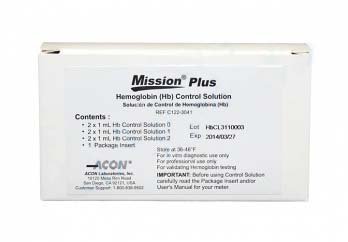 Picture of Control Set Mission® Plus Hemoglobin 3 Levels 2 X 3 X 1 mLAC-C122-3041