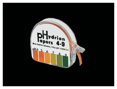 Picture of pH Test Paper Hydrion® 6 to 8 pH Range, Single Roll, Color Chart, 100 Tests, DispenserMES345