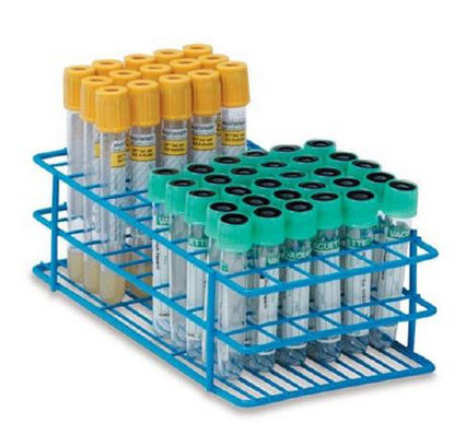 Picture of Test Tube Rack 72 Place 3 to 7 mL Tube Size Blue 2-1/2 X 4 X 8 Inch7213