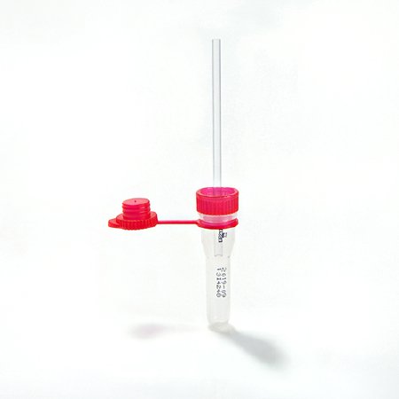 Picture of Safe-T-Fill® Capillary Blood Collection Tube Serum Tube Clot Activator Additive 10.8 X 46.6 mm 200 µL Red Attached Cap Plastic Tube07 7150