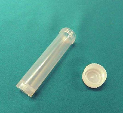 Picture of Test Tube Flat Bottom Plain 10 mL Without Color Coding Screw Cap Plastic Tube17361/100