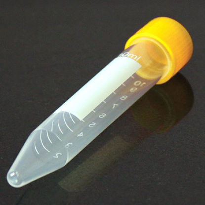 Picture of Centrifuge Tube Conical Bottom Plain 16 X 100 mm 10 mL Yellow Screw Cap Polypropylene Tube6293