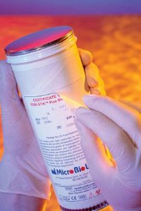 Picture of Quality Control Organism Kwik-Stik™ Duo-Pak™ Streptococcus Agalactiae, ATCC® 12386 (AKA Strep Neg.) Lyophilized Pellet 2 Swabs Non-selective Sheep Blood Agar0439P