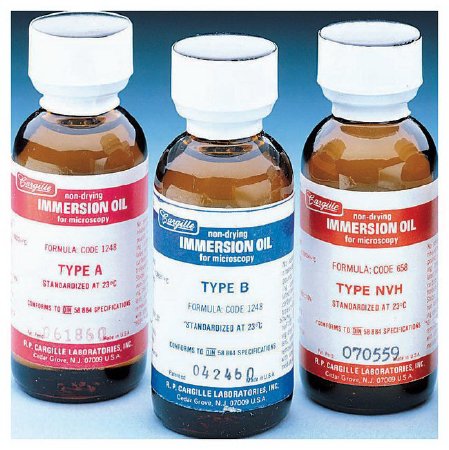 Picture of Immersion Oil Cargille 1 oz., ISO 8036/1 Certifications, 150 cSt Viscosity, 0.923 g/cm3 Density, 1.5150 ±0.0002 Refractive Index, Type A12368A