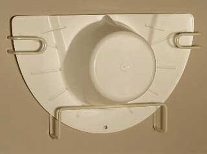 Picture of Urine Hat Holder Pac Rac™ Almond Color, Powder Coated Steel Wire, 13.5 X 7 X 2.25 Inch, Wall Mount1052
