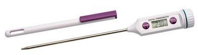 Picture of Digital Thermometer with Alarm VWR® Fahrenheit / Celsius 40° to 450°F (40° to 232°C) Stainless Steel Probe Insertable Battery Operated98000-156