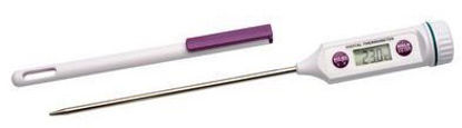 Picture of Digital Thermometer with Alarm VWR® Fahrenheit / Celsius 40° to 450°F (40° to 232°C) Stainless Steel Probe Insertable Battery Operated98000-156