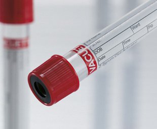 Picture of VACUETTE® Z Serum Clot Activator Venous Blood Collection Tube Serum Tube Clot Activator Additive 13 X 100 mm 6 mL Red / Black Ring Pull Cap Polyethylene Terephthalate (PET) Tube456048