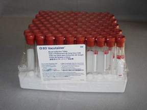 Picture of BD Vacutainer® Venous Blood Collection Tube Serum Tube Plain 16 X 100 mm 10 mL Red Conventional Closure Glass Tube02685A