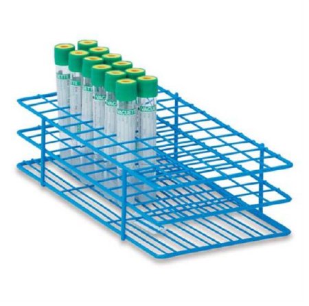 Picture of Test Tube Rack 72 Place 10 mL Tube Size Blue 2-1/2 X 5 X 9-1/2 Inch7216