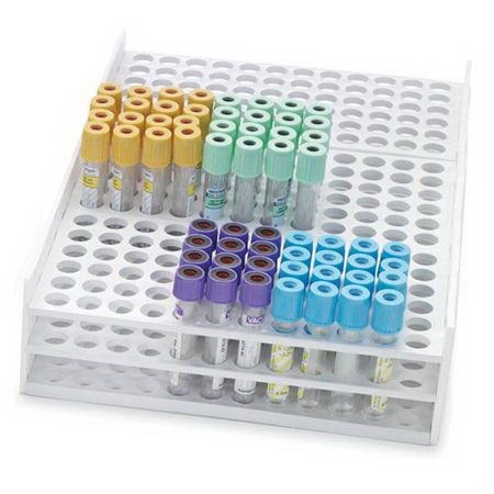 Picture of Test Tube Rack 216 Place 11 to 13 mm Tube Size White 3-1/8 X 9 X 13-1/4 Inch1506