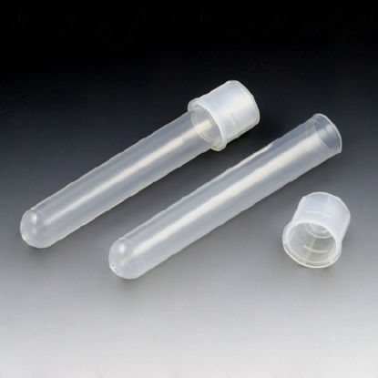 Picture of Test Tube Round Bottom Plain 17 X 100 mm 14 mL Without Color Coding Dual Position Snap Cap Polypropylene Tube110178