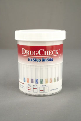 Picture of Drugs of Abuse Test DrugCheck® NxStep OnSite 9-Drug Panel AMP, BAR, BZO, COC, mAMP/MET, MTD, OPI, PCP, THC Urine Sample 25 Tests60925