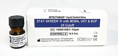Picture of Drugs of Abuse Control Detectabuse® Stat-Skreen-H® DOA 15-Drug Panel with BUP, OXY, MDMA Positive Level 10 X 5 mL19001081-10PK