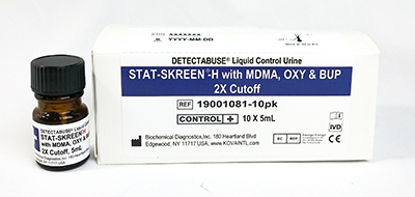 Picture of Drugs of Abuse Control Detectabuse® Stat-Skreen-H® DOA 15-Drug Panel with BUP, OXY, MDMA Positive Level 10 X 5 mL19001081-10PK