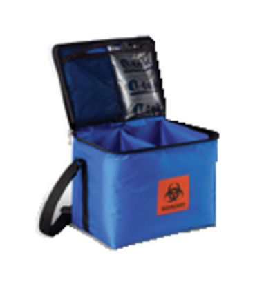 Picture of Medical Transporter ThermoSafe® 7-1/2 X 7-1/2 X 9-3/4 Inch 0.3 cu.ft. For short-term storage, carrying and delivering of temperature-sensitive tissues, serums, vaccines, cultures, specimens, and other temperature-sensitive materials22-046788