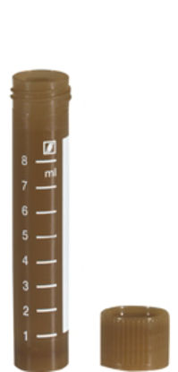 Picture of Test Tube Round Bottom Plain 16 X 79 mm 10 mL Without Color Coding Screw Cap Polypropylene Tube62.551.022