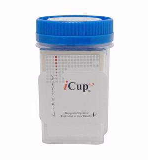 Picture of Drugs of Abuse Test iCup® A.D. 10-Drug Panel with Adulterants AMP, BAR, BZO, COC, mAMP/MET, MDMA, MOP, OXY, PCP, THC (CR, OX, pH) Urine Sample 25 TestsI-DUE-1107-291