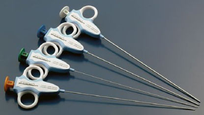 Picture of Soft Tissue Biopsy Needle Temno Evolution® 14 Gauge 11 cm Length White Beveled TipCTT1411