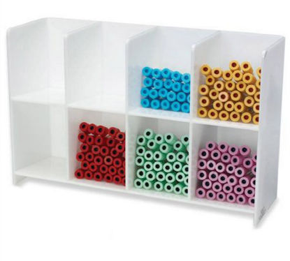 Picture of Tube Organizer 8 Place White 5-1/4 X 10-2/3 X 17 Inch0393