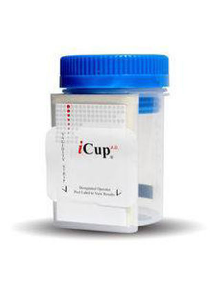 Picture of Drugs of Abuse Test iCup® A.D. 9-Drug Panel with Adulterants AMP, BAR, BZO, COC, mAMP/MET, MTD, OPI, PCP, THC (CR, GL, NI, OX, pH, SG) Urine Sample 25 TestsI-DUD-197-014