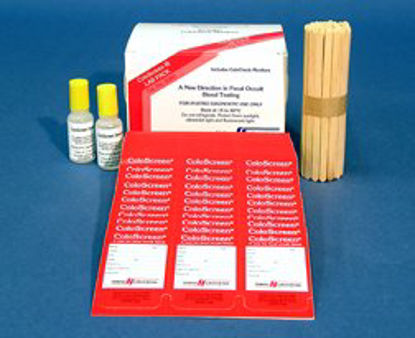 Picture of Rapid Test Kit ColoScreen® Lab Pack Colorectal Cancer Screening Fecal Occult Blood Test (FOBT) Stool Sample 34 Tests5082