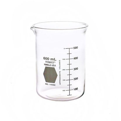 Picture of Laboratory Beaker Kimble® KIMAX® Colorware Griffin Low-Form Borosilicate Glass 600 mL14000B-600