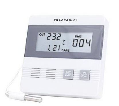 Picture of Refrigerator / Freezer Thermometer Traceable® Fahrenheit / Celsius -40° to +176°F Flip-out Stand / Wall Mount90002-01