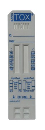 Picture of Drugs of Abuse Test Rapid TOX® 10-Drug Panel AMP, BAR, BZO, COC, mAMP/MET, MTD, OPI300, PCP, PPX, THC Urine Sample 50 Tests10-10XT-030
