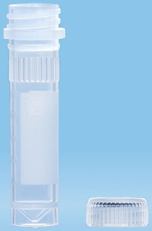 Picture of Microcentrifuge Tube Conical Bottom, Skirted Plain 10.8 X 44 mm 2 mL Without Color Coding Screw Cap Polypropylene Tube72.694.007
