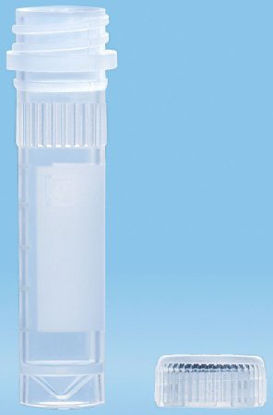 Picture of Microcentrifuge Tube Conical Bottom, Skirted Plain 10.8 X 44 mm 2 mL Without Color Coding Screw Cap Polypropylene Tube72.694.007