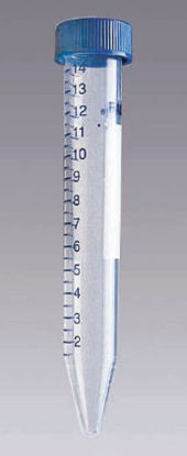 Picture of Falcon® Centrifuge Tube Conical Bottom Plain 17 X 120 mm 15 mL Blue Screw Cap Polystyrene Tube1495949D