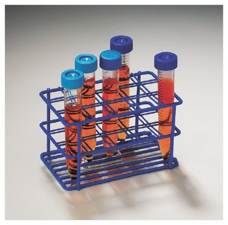 Picture of Centrifuge Tube Centrifuge Tube Rack Fisherbrand™ Poxygrid™ 15 Place 16 to 20 mm Tube Size Blue 3 X 3-1/4 X 5 Inch147916D