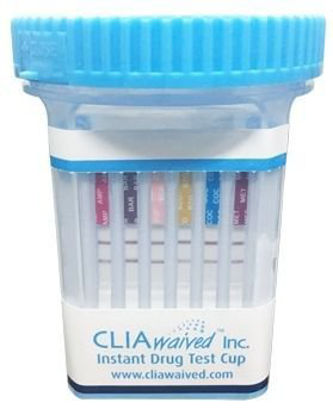 Picture of Drugs of Abuse Test CLIAwaived™ 12-Drug Panel AMP, BAR, BUP, BZO, COC, mAMP/MET, MDMA, MTD, OPI300, OXY, PCP, TCA Urine Sample 25 TestsCLIA-IDTC-12-NTHC