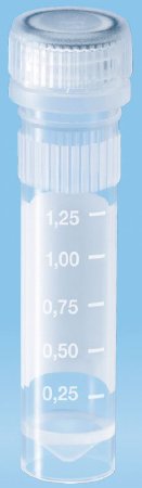 Picture of Microcentrifuge Tube Conical Bottom, Skirted Plain 10.8 X 44 mm 2 mL Without Color Coding Screw Cap Polypropylene Tube72.694.600